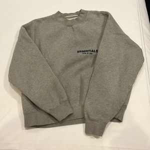 Essentials fear of god gray crew neck.